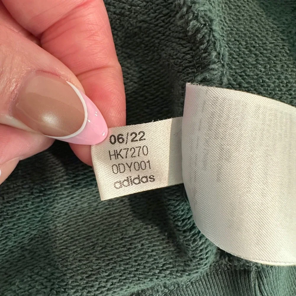 Adidas‎ Originals Trefoil Hoodie Men's Medium Green White Sweatshirt Heavyweight